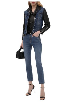Женская кожаная куртка ALEXANDER MCQUEEN черного цвета по цене 294000 руб., арт. 659836/Q5AGD | Фото 2 Женская кожаная куртка ALEXANDER MCQUEEN черного цвета, арт. 659836/Q5AGD | Фото 2