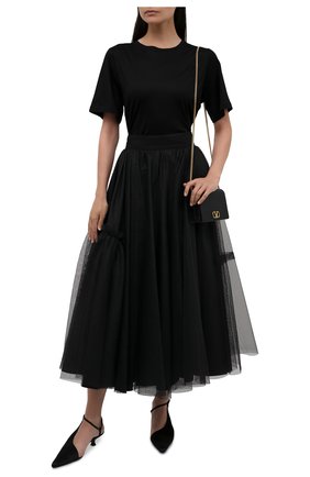 Женская юбка ALEXANDER MCQUEEN черного цвета по цене 123000 руб., арт. 659364/QEACR | Фото 2 Женская юбка ALEXANDER MCQUEEN черного цвета, арт. 659364/QEACR | Фото 2 (Стили: Романтичный; Материал внешний: Синтетический материал; Длина Ж (юбки, платья, шорты): Миди; Женское Кросс-КТ: Юбка-одежда; Материал подклада: Хлопок)
