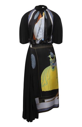 Женское шелковое платье LANVIN черного цвета по цене 264500 руб., арт. RW-DR353I-4847-P21 | Фото 1 Женское шелковое платье LANVIN черного цвета, арт. RW-DR353I-4847-P21 | Фото 1