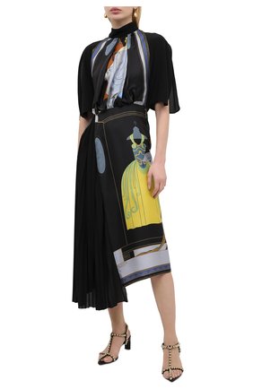 Женское шелковое платье LANVIN черного цвета по цене 264500 руб., арт. RW-DR353I-4847-P21 | Фото 2 Женское шелковое платье LANVIN черного цвета, арт. RW-DR353I-4847-P21 | Фото 2