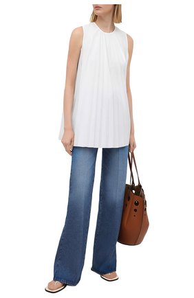 Женский хлопковый топ REDVALENTINO белого цвета по цене 44600 руб., арт. VR0AEC70/LUN | Фото 2 Женский хлопковый топ REDVALENTINO белого цвета, арт. VR0AEC70/LUN | Фото 2