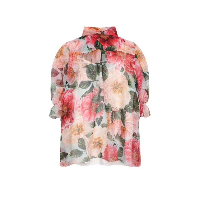 Шелковая блузка Dolce & Gabbana L54S94/IS1FT/8-14 Фото 2