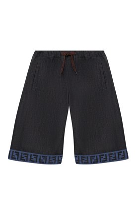 Детские хлопковые шорты FENDI темно-синего цвета по цене 27900 руб., арт. JUF034/AEY4/3A-6A | Фото 1 Детские хлопковые шорты FENDI темно-синего цвета, арт. JUF034/AEY4/3A-6A | Фото 1