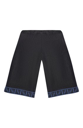Детские хлопковые шорты FENDI темно-синего цвета по цене 27900 руб., арт. JUF034/AEY4/3A-6A | Фото 2 Детские хлопковые шорты FENDI темно-синего цвета, арт. JUF034/AEY4/3A-6A | Фото 2