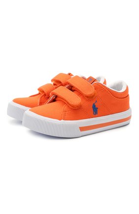 Детские текстильные кеды POLO RALPH LAUREN оранжевого цвета по цене 6995 руб., арт. 12-RF102964/T0DDLER | Фото 1 Детские текстильные кеды POLO RALPH LAUREN оранжевого цвета, арт. 12-RF102964/T0DDLER | Фото 1