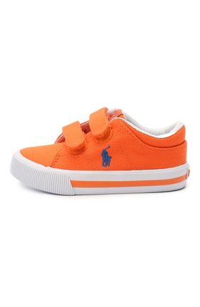 Детские текстильные кеды POLO RALPH LAUREN оранжевого цвета по цене 6995 руб., арт. 12-RF102964/T0DDLER | Фото 2 Детские текстильные кеды POLO RALPH LAUREN оранжевого цвета, арт. 12-RF102964/T0DDLER | Фото 2
