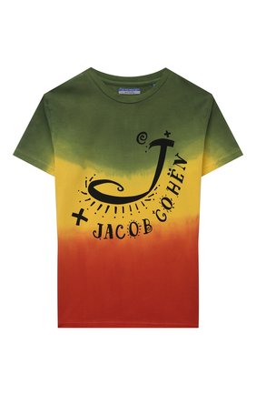 Детская хлопковая футболка JACOB COHEN разноцветного цвета по цене 16700 руб., арт. J4043 J-80003-V | Фото 1 Детская хлопковая футболка JACOB COHEN разноцветного цвета, арт. J4043 J-80003-V | Фото 1