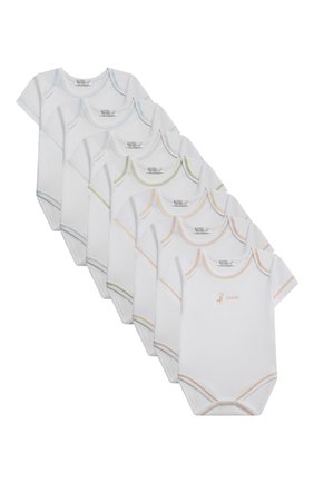 Детское комплект из семи боди KISSY KISSY белого цвета по цене 12950 руб., арт. 28001 | Фото 1 Детское комплект из семи боди KISSY KISSY белого цвета, арт. 28001 | Фото 1