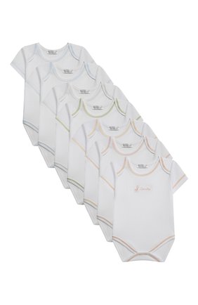 Детское комплект из семи боди KISSY KISSY белого цвета по цене 12950 руб., арт. 28001 | Фото 1 Детское комплект из семи боди KISSY KISSY белого цвета, арт. 28001 | Фото 1