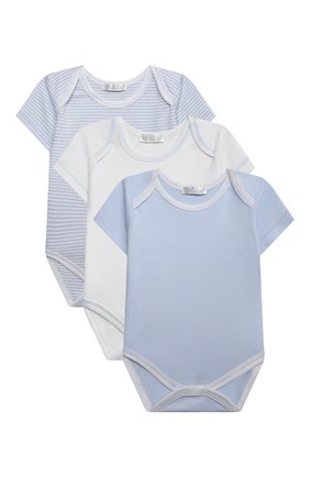 Детское комплект из трех боди KISSY KISSY голубого цвета по цене 5995 руб., арт. 38483 | Фото 1 Детское комплект из трех боди KISSY KISSY голубого цвета, арт. 38483 | Фото 1