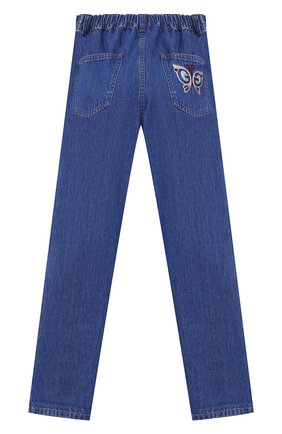 Детские джинсы GUCCI голубого цвета по цене 24900 руб., арт. 642810/XDBKV | Фото 2 Детские джинсы GUCCI голубого цвета, арт. 642810/XDBKV | Фото 2 (Материал внешний: Хлопок; Кросс-КТ: джинсы; Ростовка одежда: 10 - 11 лет | 140 - 146см, 12 лет | 152 см, 4 года | 104 см, 5 лет | 110 см, 6 лет | 116 см, 8 лет | 128 см)