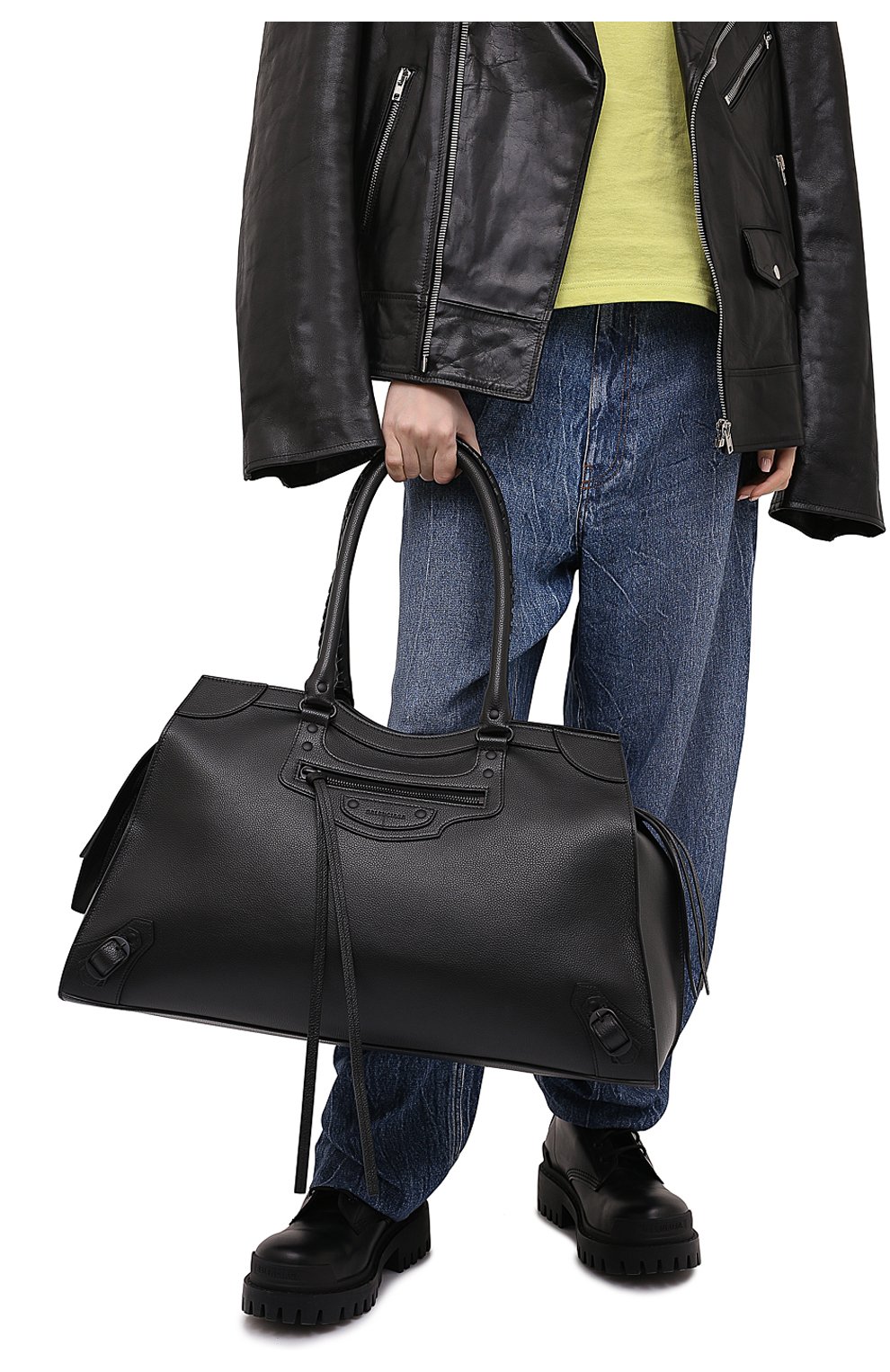 Женская сумка neo classic BALENCIAGA черного цвета, арт. 638531/15Y47 | Фото 2 (Сумки-технические: Сумки top-handle; Материал: Натуральная кожа; Размер: large)