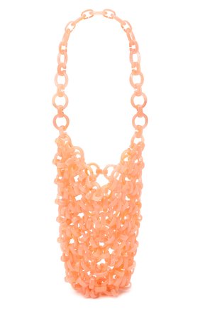Женская сумка link JIL SANDER персикового цвета, арт. JSWS856570-WSB65002 | Фото 1 (Размер: mini; Сумки-технические: Сумки top-handle; Материал: Пластик)