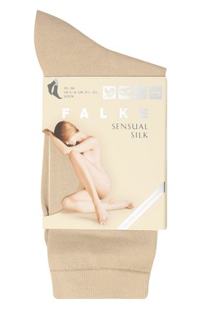 Женские носки sensual silk FALKE кремвого цвета по цене 2440 руб., арт. 46288 | Фото 1 Женские носки sensual silk FALKE кремвого цвета, арт. 46288 | Фото 1
