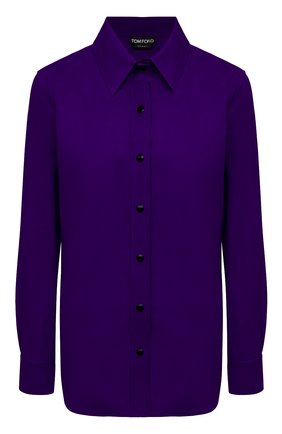 Женская замшевая рубашка TOM FORD фиолетового цвета по цене 368000 руб., арт. CAL553-LEX257 | Фото 1 Женская замшевая рубашка TOM FORD фиолетового цвета, арт. CAL553-LEX257 | Фото 1