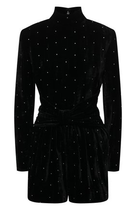 Женский бархатный комбинезон SAINT LAURENT черного цвета по цене 495500 руб., арт. 644606/Y130R | Фото 1 Женский бархатный комбинезон SAINT LAURENT черного цвета, арт. 644606/Y130R | Фото 1