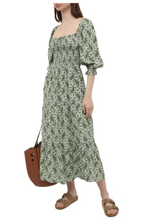 Женское платье из вискозы FAITHFULL THE BRAND зеленого цвета по цене 30900 руб., арт. FF1578-SGP | Фото 2 Женское платье из вискозы FAITHFULL THE BRAND зеленого цвета, арт. FF1578-SGP | Фото 2 (Случай: Повседневный; Длина Ж (юбки, платья, шорты): Миди; Стили: Бохо; Женское Кросс-КТ: Платье-одежда; Рукава: 3/4; Материал внешний: Вискоза)