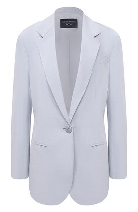 Женский жакет из льна и шелка EMPORIO ARMANI голубого цвета по цене 73050 руб., арт. 0NG4HT/02064 | Фото 1 Женский жакет из льна и шелка EMPORIO ARMANI голубого цвета, арт. 0NG4HT/02064 | Фото 1