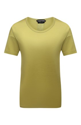 Женская шелковая футболка TOM FORD зеленого цвета по цене 84500 руб., арт. TSJ383-FAX835 | Фото 1 Женская шелковая футболка TOM FORD зеленого цвета, арт. TSJ383-FAX835 | Фото 1