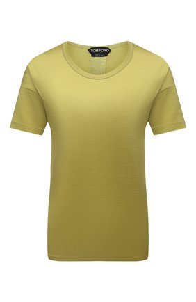 Женская шелковая футболка TOM FORD зеленого цвета по цене 96950 руб., арт. TSJ383-FAX835 | Фото 1
