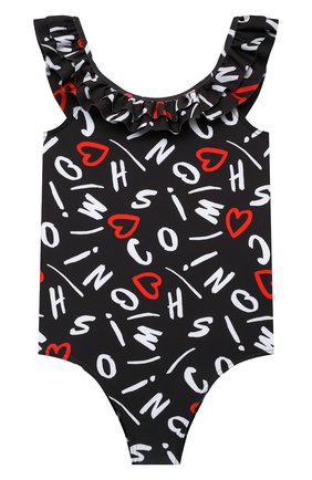Детского слитный купальник MOSCHINO черного цвета по цене 8690 руб., арт. HDL00I/LKA00/4A-8A | Фото 1 Детского слитный купальник MOSCHINO черного цвета, арт. HDL00I/LKA00/4A-8A | Фото 1 (Материал внешний: Синтетический материал; Девочки Кросс-КТ: Купальники-пляж; Ростовка одежда: 4 года | 104 см, 5 лет | 110 см, 6 лет | 116 см, 8 лет | 128 см)
