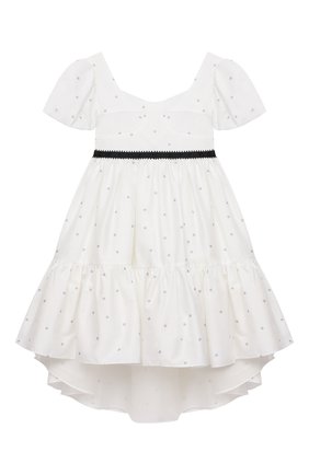 Детское хлопковое платье DESIGNERS CAT белого цвета по цене 22000 руб., арт. 100000K01000714/4A-8A | Фото 1 Детское хлопковое платье DESIGNERS CAT белого цвета, арт. 100000K01000714/4A-8A | Фото 1 (Материал подклада: Хлопок; Рукава: Короткие; Материал внешний: Хлопок; Девочки Кросс-КТ: Платье-одежда; Случай: Повседневный; Ростовка одежда: 4 года | 104 см)