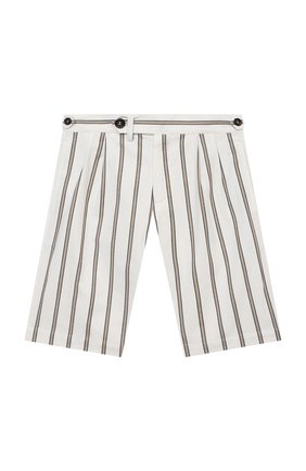 Детские хлопковые шорты BRUNELLO CUCINELLI белого цвета по цене 30850 руб., арт. BH226P904A | Фото 1 Детские хлопковые шорты BRUNELLO CUCINELLI белого цвета, арт. BH226P904A | Фото 1