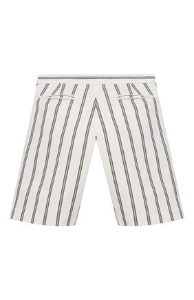 Детские хлопковые шорты BRUNELLO CUCINELLI белого цвета по цене 30850 руб., арт. BH226P904A | Фото 2 Детские хлопковые шорты BRUNELLO CUCINELLI белого цвета, арт. BH226P904A | Фото 2