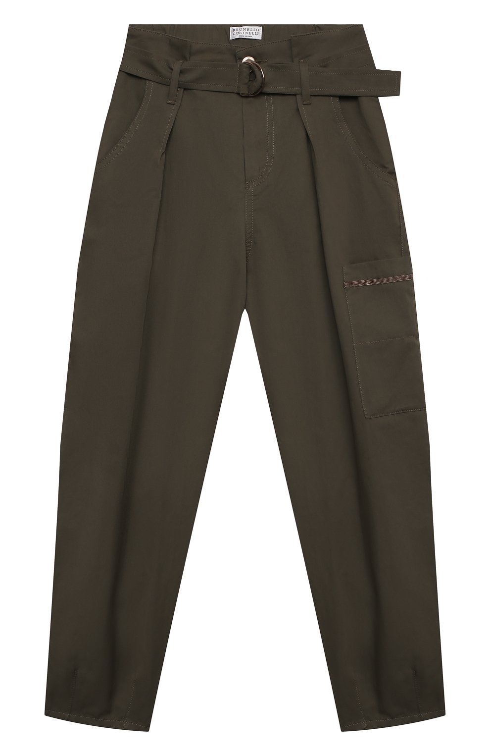 Хлопковые брюки Brunello Cucinelli B0F48P033A