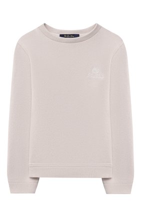Детский хлопковый пуловер LORO PIANA бежевого цвета по цене 42200 руб., арт. FAL6365 | Фото 1 Детский хлопковый пуловер LORO PIANA бежевого цвета, арт. FAL6365 | Фото 1