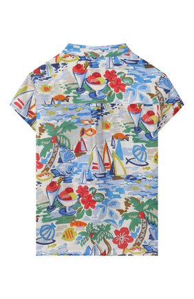Детский льняная блузка LORO PIANA разноцветного цвета по цене 29950 руб., арт. FAL5904 | Фото 2 Детский льняная блузка LORO PIANA разноцветного цвета, арт. FAL5904 | Фото 2 (Рукава: Короткие; Материал внешний: Лен; Ростовка одежда: 10 - 11 лет | 140 - 146см, 18 мес | 86 см, 4 года | 104 см, 6 лет | 116 см, 8 лет | 128 см)