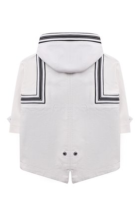 Детского парка с капюшоном BURBERRY белого цвета по цене 53100 руб., арт. 8038339 | Фото 2 Детского парка с капюшоном BURBERRY белого цвета, арт. 8038339 | Фото 2