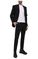 Мужские шерстяные брюки DSQUARED2 черн�ого цвета, арт. S71KB0354/S40320 | Фото 2 (Материал внешний: Шерсть; Длина (брюки, джинсы): Стандартные; Случай: Повседневный; Стили: Гранж)