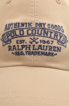 Мужской хлопковая бейсболка POLO RALPH LAUREN бежевого цвета по цене 6365 руб., арт. 710834725 | Фото 3 Мужской хлопковая бейсболка POLO RALPH LAUREN бежевого цвета, арт. 710834725 | Фото 3