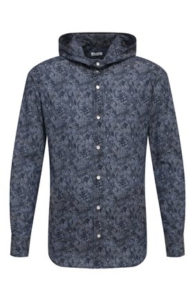 Мужская хлопковая рубашка KITON темно-синего цвета по цене 79950 руб., арт. UMCMARH0767305 | Фото 1 Мужская хлопковая рубашка KITON темно-синего цвета, арт. UMCMARH0767305 | Фото 1
