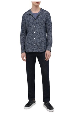 Мужская хлопковая рубашка KITON темно-синего цвета по цене 79950 руб., арт. UMCMARH0767305 | Фото 2 Мужская хлопковая рубашка KITON темно-синего цвета, арт. UMCMARH0767305 | Фото 2