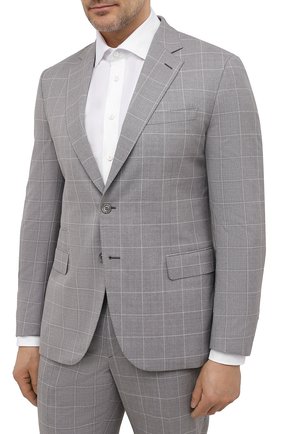 Мужской шерстяной костюм BRIONI серого цвета по цене 299500 руб., арт. RA0B0T/P0A08/PRE C0UTURE | Фото 2 Мужской шерстяной костюм BRIONI серого цвета, арт. RA0B0T/P0A08/PRE C0UTURE | Фото 2