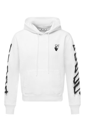 Мужской хлопковое худи OFF-WHITE белого цвета по цене 47000 руб., арт. 0MBB034S21FLE004 | Фото 1 Мужской хлопковое худи OFF-WHITE белого цвета, арт. 0MBB034S21FLE004 | Фото 1