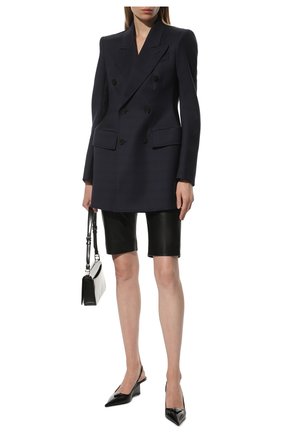 Женский шерстяной жакет BALENCIAGA синего цвета по цене 225500 руб., арт. 571279/TKT12 | Фото 2 Женский шерстяной жакет BALENCIAGA синего цвета, арт. 571279/TKT12 | Фото 2