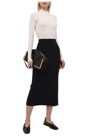 Женская юбка JIL SANDER черного цвета по цене 95050 руб., арт. JSWS754328-WSY45018 | Фото 2 Женская юбка JIL SANDER черного цвета, арт. JSWS754328-WSY45018 | Фото 2