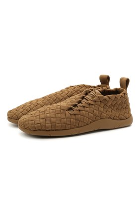 Мужские текстильные кроссовки BOTTEGA VENETA коричневого цвета по цене 68750 руб., арт. 651306/V0GV1 | Фото 1 Мужские текстильные кроссовки BOTTEGA VENETA коричневого цвета, арт. 651306/V0GV1 | Фото 1 (Материал внутренний: Натуральная кожа; Подошва: Плоская; Материал внешний: Текстиль; Стили: Гранж; Материал утеплителя: Без утеплителя)