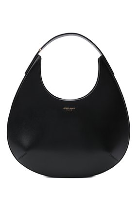 Женская сумка GIORGIO ARMANI черного цвета, арт. Y1E177/YTF4A | Фото 1 (Материал: Натуральная кожа; Размер: medium; Сумки-технические: Сумки top-handle)