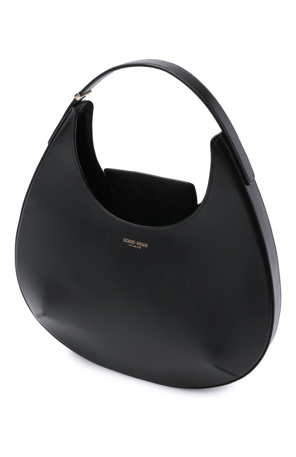Женская сумка GIORGIO ARMANI черного цвета, арт. Y1E177/YTF4A | Фото 4 (Сумки-технические: Сумки top-handle; Размер: medium; Материал: Натуральная кожа)