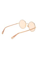 Женские солнцезащитные очки CHLOÉ коричневого цвета, арт. CH0042S | Фото 4 (Тип очков: С/з; Очки форма: Круглые)