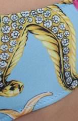Женский плавки-бикини VERSACE голубого цвета, арт. ABD07040/1F01224 | Фото 4 (Женское Кросс-КТ: Раздельные купальники; Материал внешний: Синтетический материал)