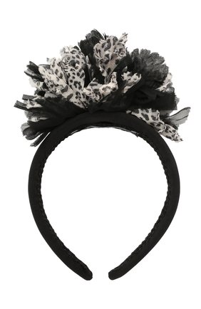 Женский ободок для волос DOLCE & GABBANA черно-белого цвета по цене 68150 руб., арт. FY347Z/GER78 | Фото 1 Женский ободок для волос DOLCE & GABBANA черно-белого цвета, арт. FY347Z/GER78 | Фото 1