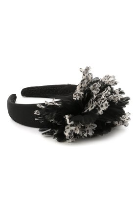 Женский ободок для волос DOLCE & GABBANA черно-белого цвета по цене 68150 руб., арт. FY347Z/GER78 | Фото 2 Женский ободок для волос DOLCE & GABBANA черно-белого цвета, арт. FY347Z/GER78 | Фото 2