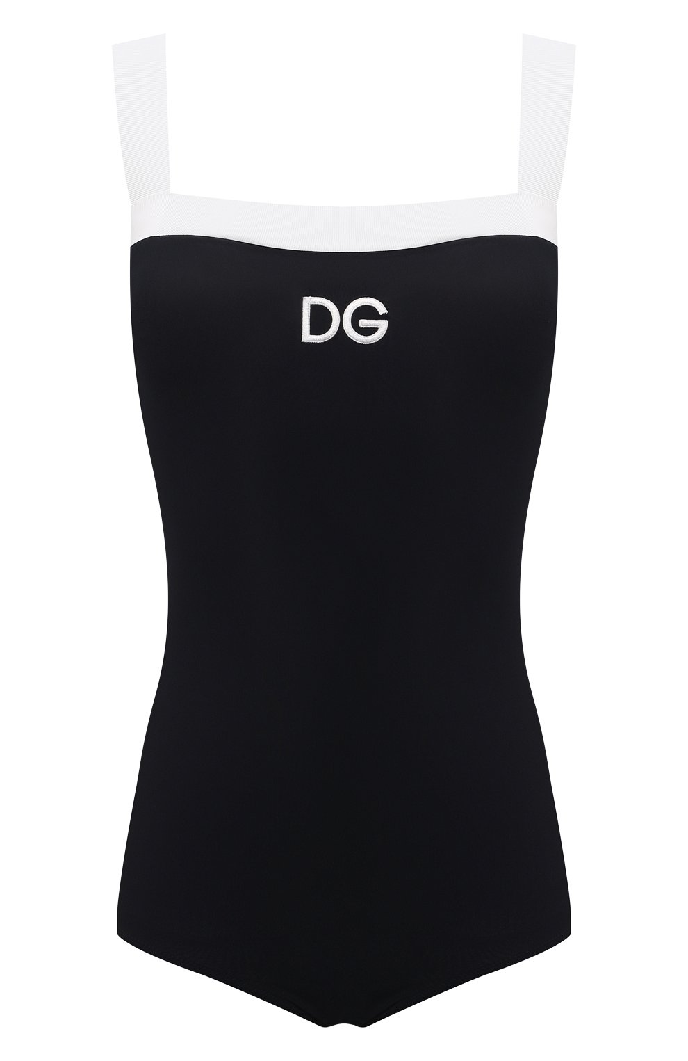 Женский черный слитный купальник Dolce And Gabbana купить в интернет