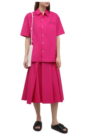 Женская хлопковая юбка MARNI фуксия цвета по цене 36600 руб., арт. G0MA0352A0/UTCZ56 | Фото 2 Женская хлопковая юбка MARNI фуксия цвета, арт. G0MA0352A0/UTCZ56 | Фото 2