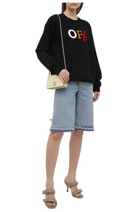 Женский хлопковый свитшот OFF-WHITE черного цвета по цене 46150 руб., арт. 0WBA055S21JER003 | Фото 2 Женский хлопковый свитшот OFF-WHITE черного цвета, арт. 0WBA055S21JER003 | Фото 2
